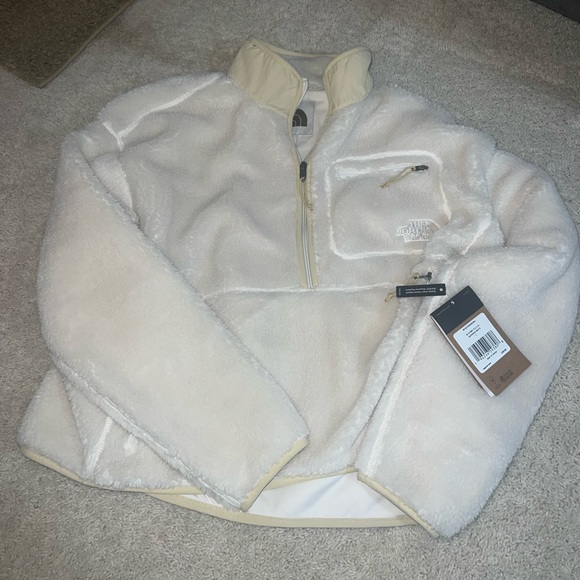 NWT The North Face Pullover 1/2 Zip Fleece Jacket in Gardenia White - Picture 6 of 9